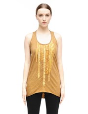 Isaac Sellam Cotton and Leather Tank Top 77164